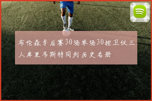 布伦森季后赛30场单场30控卫仅三人库里韦斯特同列历史名册